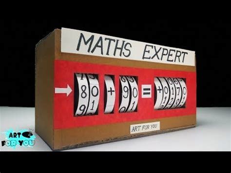 a cardboard box that has some type of maths expert written on the front and side