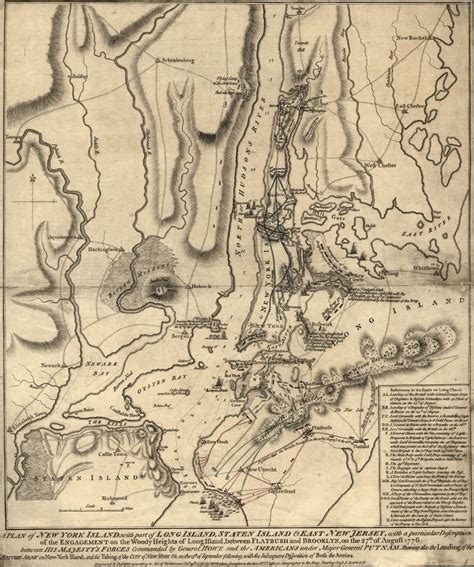 Battle of Long Island | Map, Old map, 8x10 print