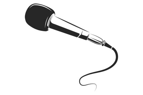 Karaoke Microphone Black Icon. Music Son Graphic by microvectorone ...