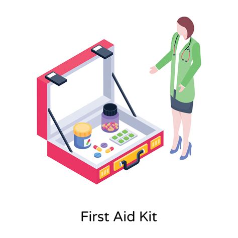 Download first aid kit in isometric illustration 5991989 Vector Art at ...