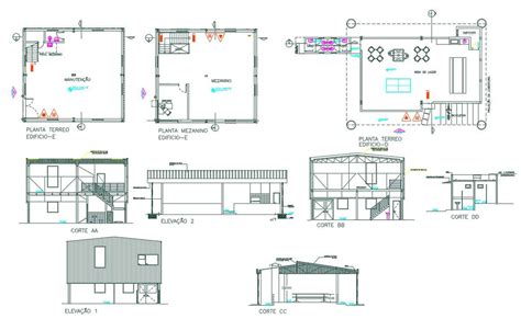 2d Cad Drawing Of Factory Project Layout Plan And Elevation Design | Images and Photos finder