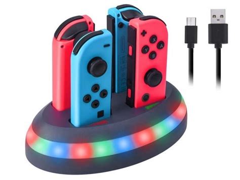 Switch Joy Con Charging Dock 4 Ports With LED Light | Elegamesclub