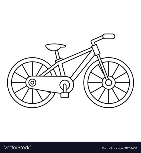 a bicycle outline on a white background