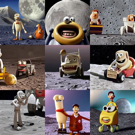 Wallace and Gromit on the surface of the moon | Stable Diffusion | OpenArt