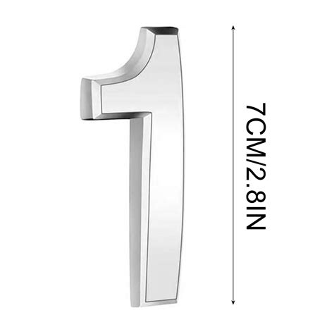 Zvmxot Home Decorations, 3 Inch Silve Modern House Numbers Mailbox ...