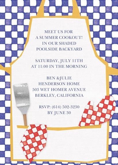 Summer Cookout Party Invitation by 123Print