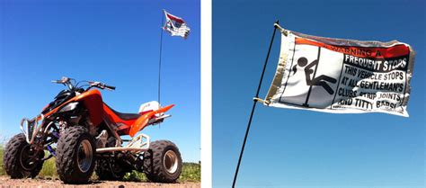 Flag Dual Airbag Safety Check Funny Warning Team Hard ATV Flag Whip Glamis UTV | eBay