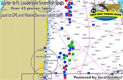 Fort Lauderdale Florida Swordfish Spots | GPS Spots for Swordfish in South Florida