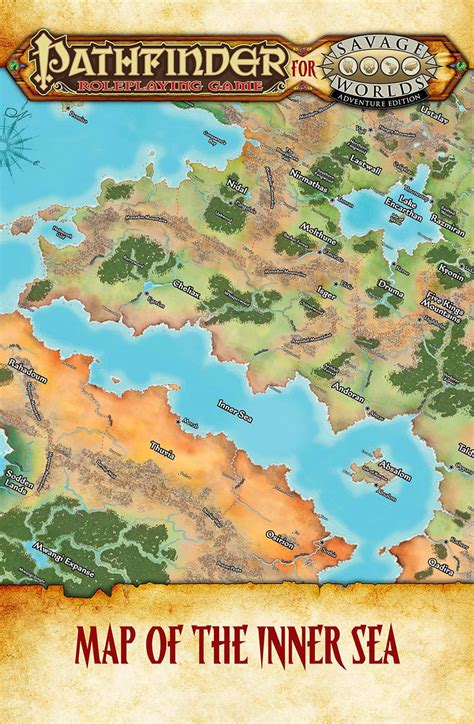 Pathfinder® for Savage Worlds Inner Sea Map | Pinnacle Entertainment Group