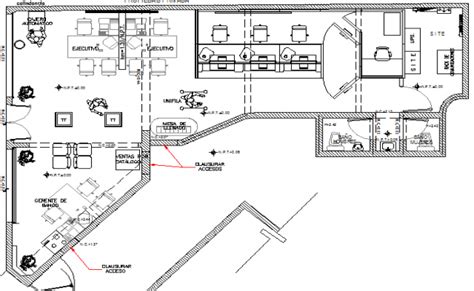 City bank architecture layout plan details dwg file