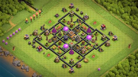 2021 Updated Town Hall 8 New Hybrid Base Layout with Base Copy Link ...