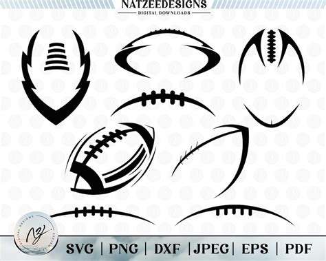 Football Laces Svg, Football Outline, Football Stitch Images for Cricut, Instant Download, Svg ...