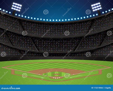 Baseball Stadium Cartoon Vector | CartoonDealer.com #27693911