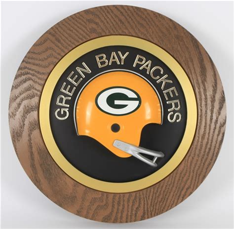 Lot Detail - 1970's Green Bay Packers 14" Circular Helmet Display