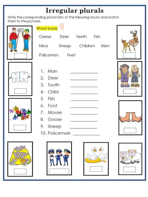 The plural of nouns interactive exercise for 1st grade. You can do the ...