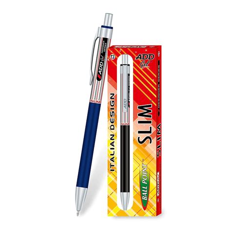 ADD Gel Slim Ball Pen - Black Set of 10 Pen : Amazon.in: Office Products