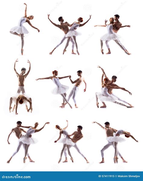 Couple of Modern Ballet Dancers Stock Image - Image of collage, modern: 57411915