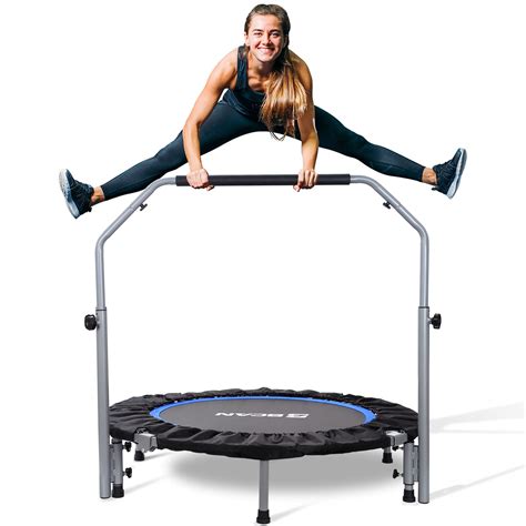 BCAN 48" Foldable Mini Trampoline for Adults Max Load 440lbs, Fitness ...