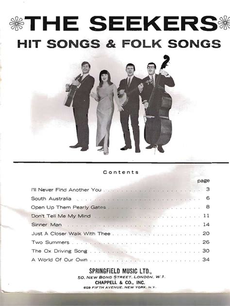 The+Seekers+Hit+songs+and+folk+songs