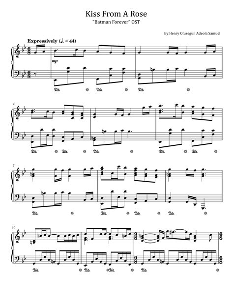 Kiss From A Rose (arr. poon) Sheet Music | Seal | Piano Solo