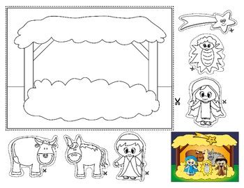 Nativity Scene Characters Cut Out