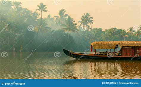 Traditional House Boat in Kerala, India Stock Photo - Image of resort ...