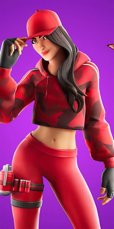 1080x2160 Fortnite chapter 2, Ruby red Outfit, 2019 wallpaper | Red outfit, Fortnite, Ruby