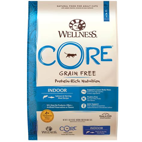 Wellness CORE Natural Grain Free Indoor Dry Cat Food, Indoor Salmon ...