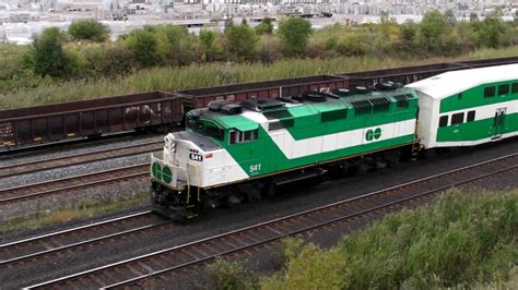 GO Transit EMD F59ph locomotive great roof shot ,whitby ont. - YouTube