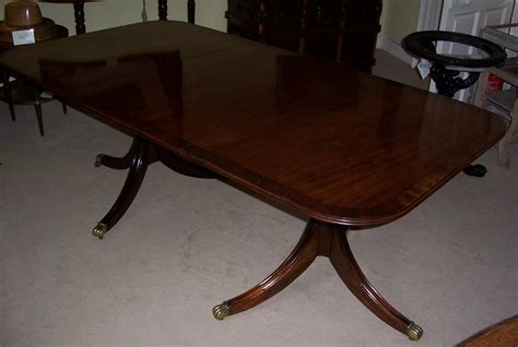 Antique Mahogany Twin Pillar Dining Table | Domani Devon