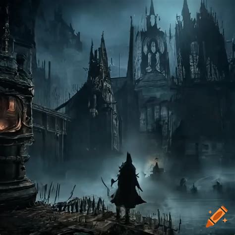 Bloodborne game logo on Craiyon