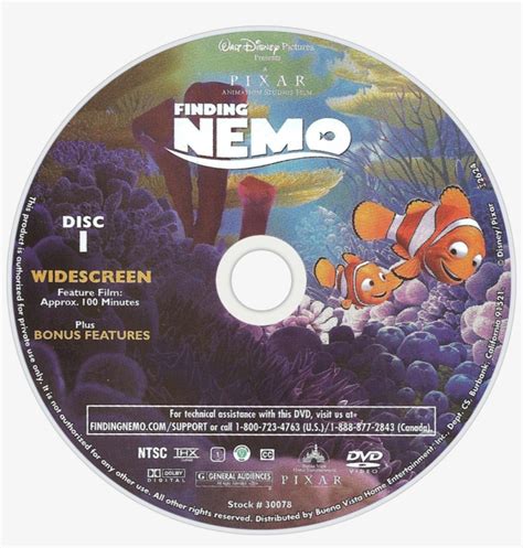 Finding Nemo Dvd Menu Disc 1 Download Transparent PNG - 1000x1000 - Free Download on NicePNG