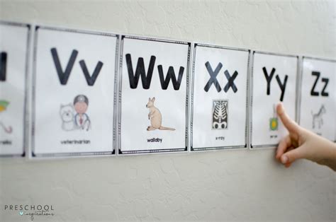 Alphabet Wall Cards and Posters for Preschool and Kindergarten