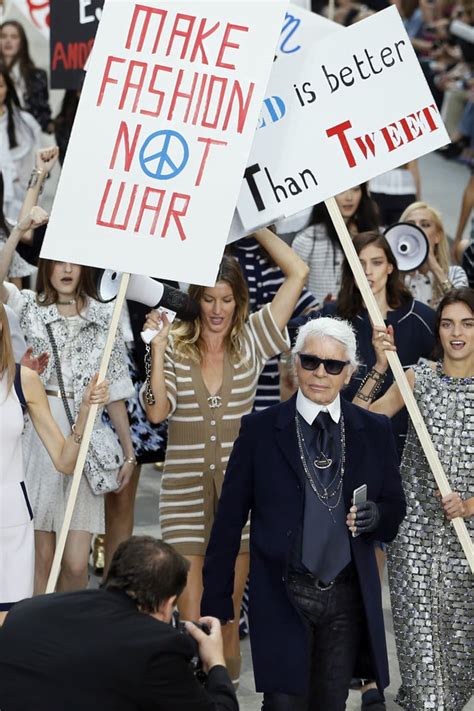 Chanel Spring 2015 Fashion Show Protest Pictures | POPSUGAR Celebrity ...