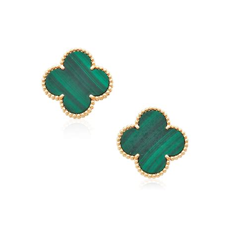 Gold & Green Clover Clip on Earring (925) | Asteria Jewellery SA