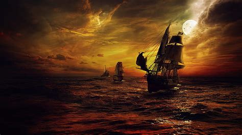 3840x2160px | free download | HD wallpaper: galleon ship game wallpaper ...