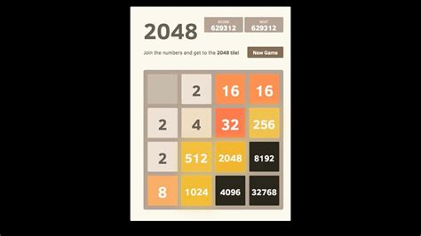 2048 AI - 32768 Tile Achieved, Score 630304 - YouTube