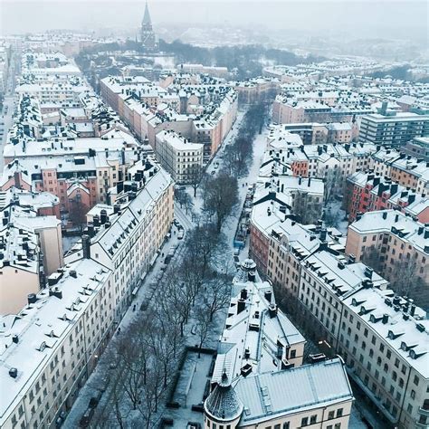 Grandpa on Instagram: “Our favourite view over a snowy Södermalm, taken ...