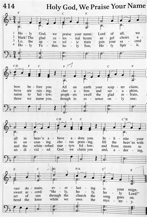 Hymn 414 - Holy God, We Praise Your Name | St. Paul’s Evangelical Lutheran Church (Surrounded by ...