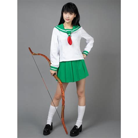 cosfun Inuyasha Higurashi Kagome School Uniform Cosplay Costume