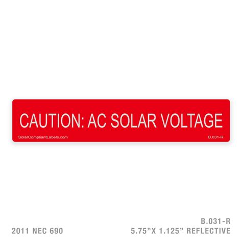 SOLAR COMPLIANT LABELS | High Quality - Lowest Priced Solar PV Labels