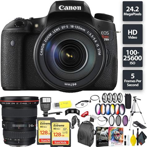 Canon EOS Rebel T6s DSLR Camera + 18-135mm Lens Bundle0485 - Walmart ...