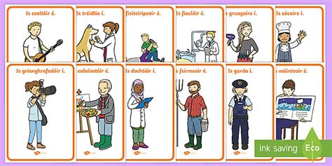 Jobs as Gaeilge | Display Posters | Twinkl Resources