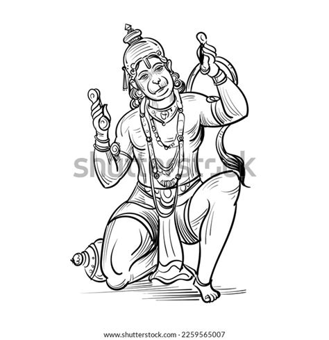 547 Line Art Hanuman Images, Stock Photos & Vectors | Shutterstock