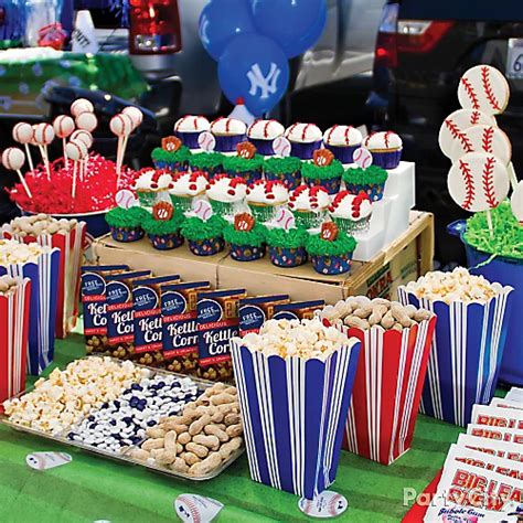 Baseball Tailgating Table Idea - Homerun Baseball Party Ideas - Sports ...