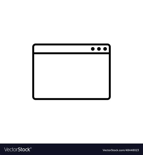 Browser window icon Royalty Free Vector Image - VectorStock