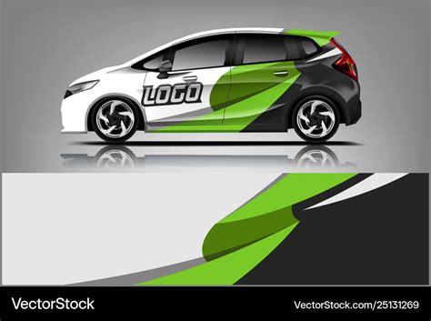 Car decal wrap design for company Royalty Free Vector Image