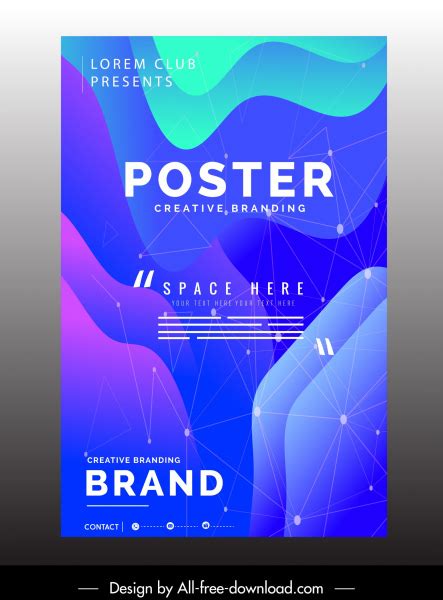 Corporate Poster Template Modern Colorful Dynamic Technology Decor ...