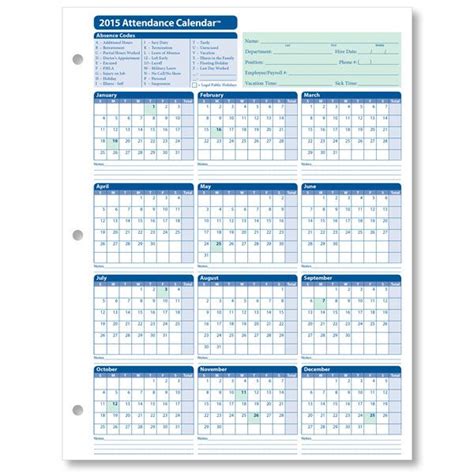 Attendance Calendar | Calendar template, Calendar, Calendar printables