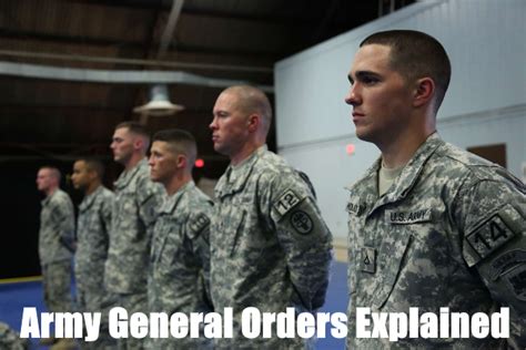 3 Army General Orders Explained - Operation Military Kids